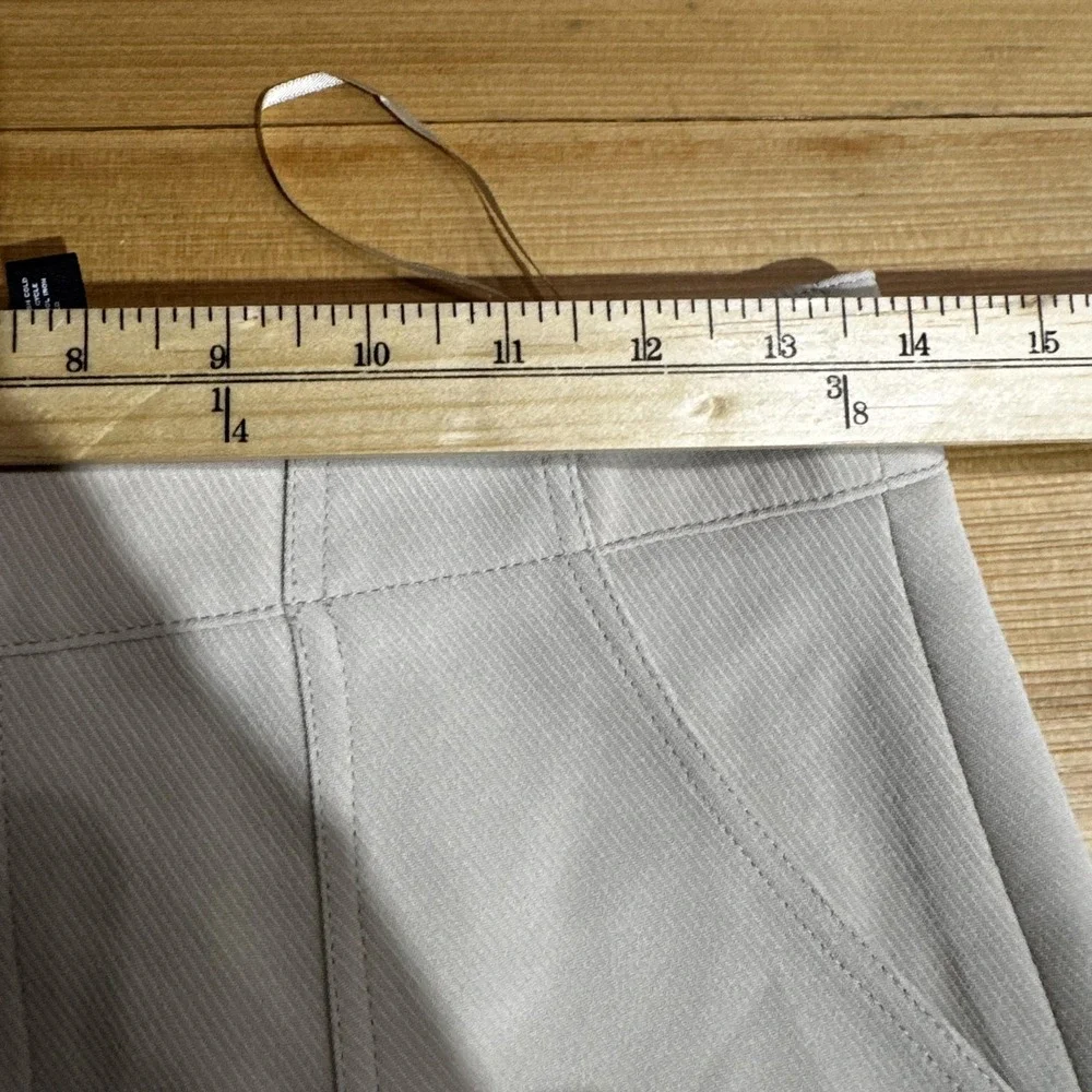 Aqua Pants‎ Womens Small Beige Wide Leg High Rise Pocket Stretch Trousers Office